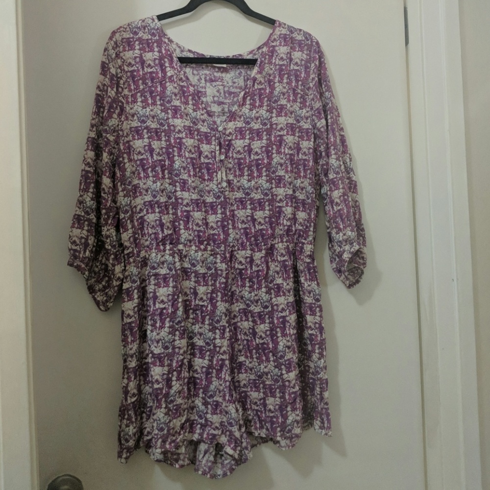 Wild Pearl Long sleeve romper with shorts